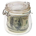 Money in a jar