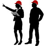 Man and woman contractors