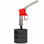 Oil barrel with gas nozzle